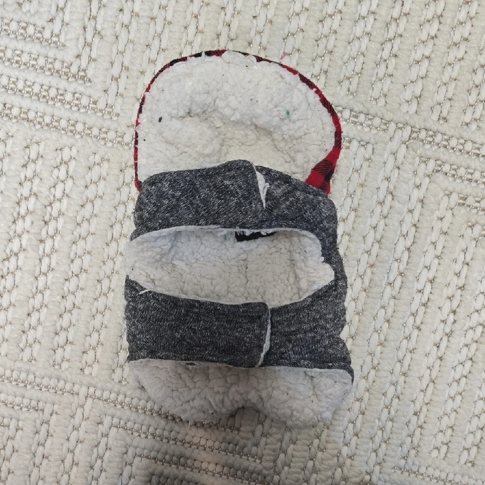 Plaid Red and Gray Dog Sweater